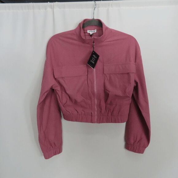 Area Stars Mauve Waffle Knit Crop Jacket Medium - Picture 1 of 5